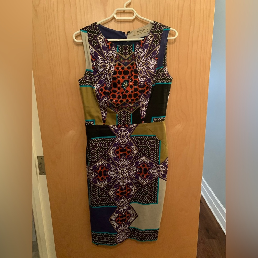 ETRO sleeveless shift dress Italian size 44
